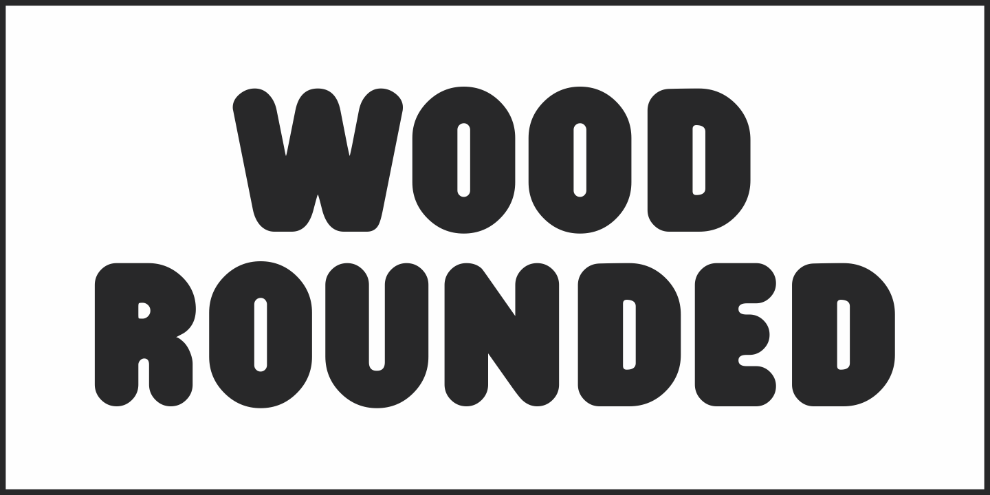 Beispiel einer Wood Rounded JNL Oblique-Schriftart